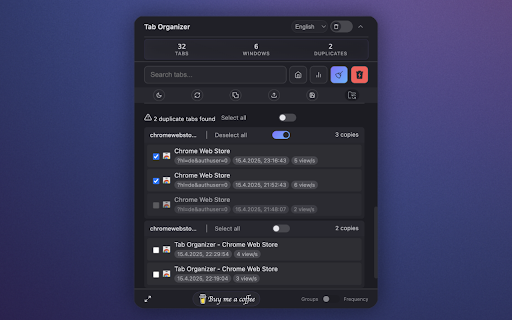 Tab Organizer :: Intelligent tab management with auto-grouping and powerful search