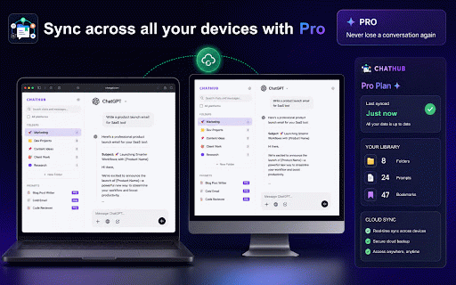 ChatHub – AI Folders & Prompts for ChatGPT, Claude, Gemini & more :: Organize ChatGPT, Claude, Gemini, Perplexity & Grok chats into folders. Search, export, sync. By Approid Tech.