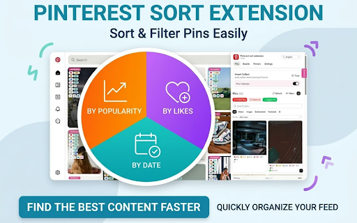 Pinterest Sort Extension - Sort & Filter Pins Easily :: Sort Pinterest pins by likes, date, and popularity. Quickly organize your feed and find the best content faster.