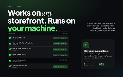 Shopify Product Research Tool :: Extract product and collection data from Shopify storefronts via public JSON endpoints.
