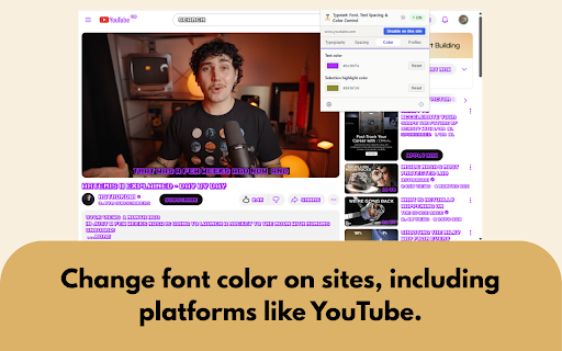 Typeset: Font, Spacing & Color Control :: Customise fonts, text spacing, and colors on webpages.