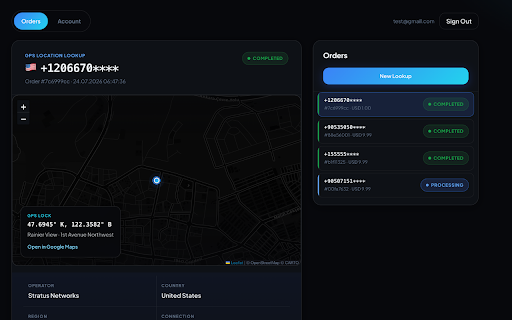 Find My Phone: GPS Lookup :: Find my phone by number: GSM GPS location lookup, map trace, and intel preview.