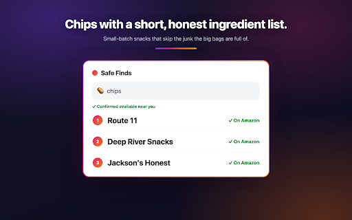 Safe Finds :: Discover the best small and independent brands as alternatives to big corporate brands while you shop on Amazon.