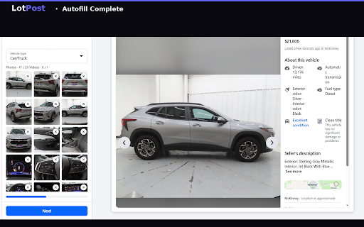 LotPost :: Post dealer inventory to Facebook Marketplace automatically. Look up by VIN or Stock #, bulk post, and track listings.