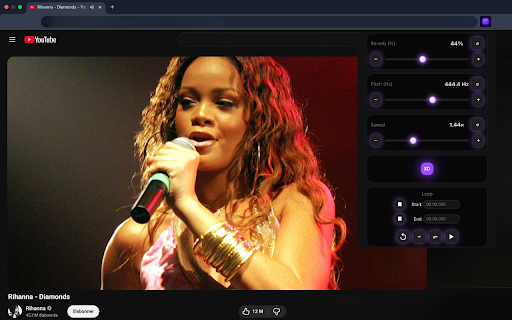 KeyPitch :: YouTube real-time pitch changer, key transposer, speed controller, reverb & 8D audio enhancer tool. For karaoke, singers, musicians.