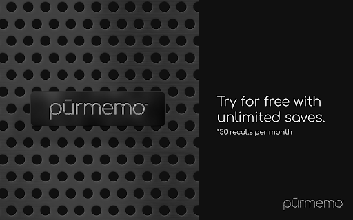 pūrmemo :: Build your personal AI intelligence. Save ChatGPT, Claude & Gemini conversations. Search, recall, pick up where you left off.