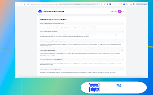 FB Marketplace Scraper , Extract facebook Marketplace listings :: Scrape and export product data from Facebook Marketplace. Easily collect item informations to use for market analysis and reselling.