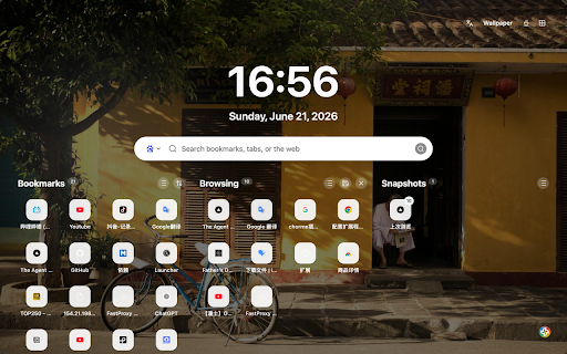 MarkDock — New Tab Bookmark Manager :: Turn your new tab page into a personal workspace for bookmarks, tabs, snapshots, and search.