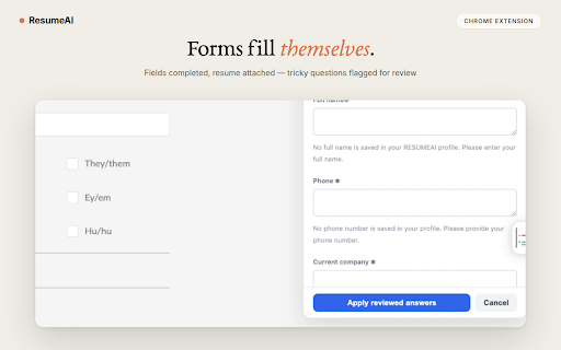 RESUMEAI :: Clip jobs from any job site and autofill application forms from your RESUMEAI job cards.