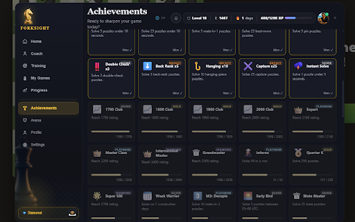 ForkSight — Chess Training & Coaching :: Unofficial Chess.com training companion with puzzles, post-game coach review, and stats. Not affiliated with Chess.com.