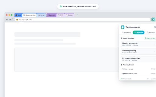 Tab Organizer AI :: Organize your tabs by topic with one click using AI