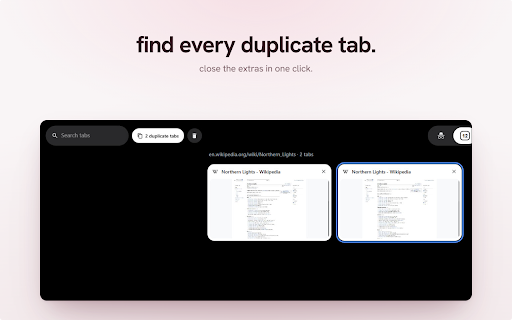 Tab Switcher (iOS Style) :: iOS-style tab manager: see every tab as a grid of live previews, then search, group, pin, and clear duplicates.