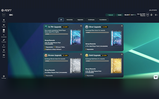 FutCheck FC 27 — SBC Solver, Sniper & Prices :: FutCheck prices, SBC autocomplete and club tools inside the EA SPORTS FC Ultimate Team Web App.