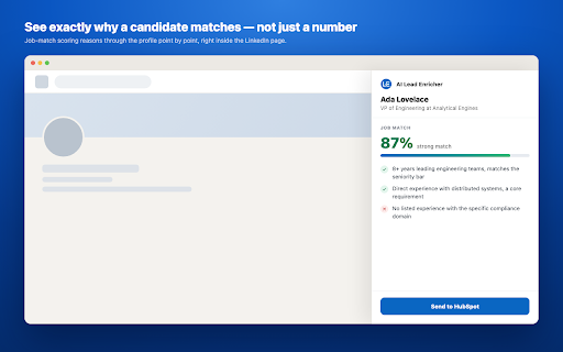 AI Lead Enricher for LinkedIn - Lead Generation & Matching :: Enrich LinkedIn profiles with AI-guessed emails, personalized icebreakers, and job-match scoring.