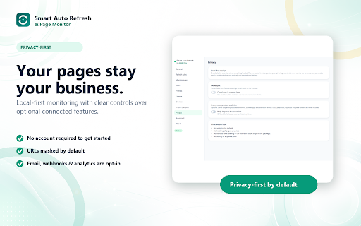 Smart Auto Refresh & Page Monitor :: Auto-refresh tabs and monitor prices, stock, jobs, tickets, or any page change. Get browser, email, and webhook alerts.