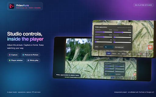 VideoAura for YouTube™ :: Personalize your YouTube viewing experience with themes, layouts, focus tools, and streaming-inspired interfaces.
