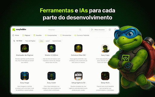 Easy Builder :: Reduzimos 3x o tempo de construção de landing pages.