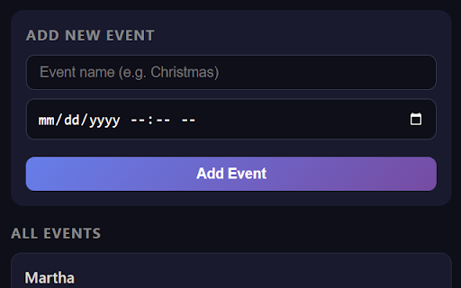 Simple Countdown Timer :: Set quick countdown timers or count down to your favorite events like birthdays, holidays, and more!