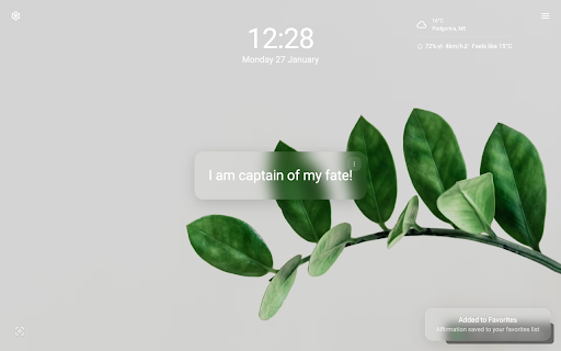Daily Affirmations :: Daily affirmations, beautiful backgrounds, and mindful reminders for your new tab. Multi-language support.