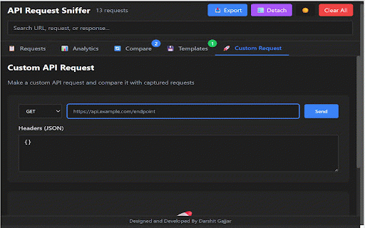 API Request Sniffer :: Capture and inspect all API requests (fetch/XHR) from any webpage with a clean, developer-friendly UI