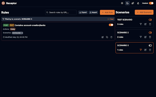 Receptor :: Intercept and modify fetch/xhr requests and responses on browser