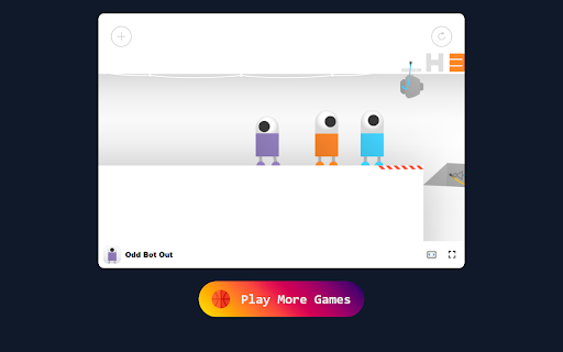 Odd Bot Out Game - Guide the Robot Through 100 Unique Puzzles! :: Help a quirky robot escape a factory through 100 mind-bending puzzles in this charming Chrome game!