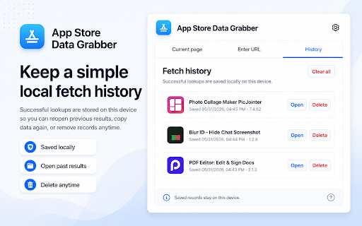 App Store Data Grabber :: Fetch App Store metadata from Apple's iTunes Lookup API.