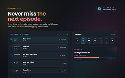What to Watch Sync :: Connects supported streaming sites to your What to Watch account.