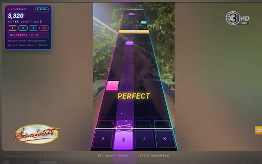 YomePiano :: YomePiano: a rhythm game for any YouTube video. Play notes on a neon 3D piano, swing a Neon Sword or cut boxes in Box Jump