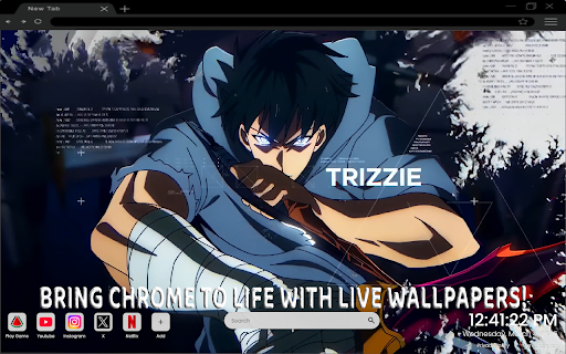 Sung Jin - Woo - Solo Leveling Edit Live Wallpaper :: One of the most epic anime live wallpapers for Chrome – featuring Sung Jin-Woo’s shadow power.