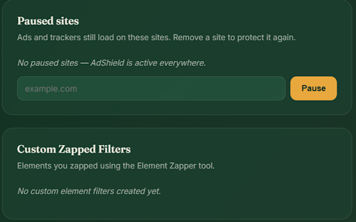 Infinity AdShield: Ultimate Ad & Tracker Blocker :: Blocks ads, trackers, and anti-adblock scripts with a minimal interface. Enjoy a faster, quieter browsing experience.