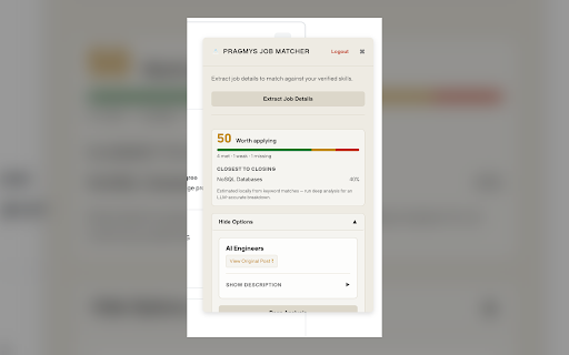 Compass Browser :: Compass Browser by Pragmys: match jobs to your verified Pragmys skills, right from the job posting.