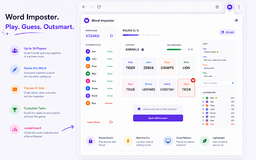 Word Imposter :: Online multiplayer word imposter game for office colleagues