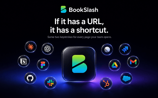 BookSlash — Team Shortcuts & Shared Bookmarks :: Save links from any page and turn them into team shortcuts. b/ slugs that work right from your address bar.