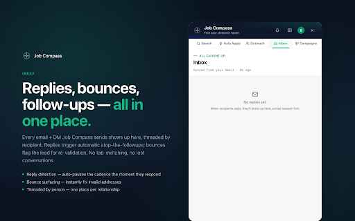 Job Compass — AI Job Search & Outreach for LinkedIn :: AI-ranked LinkedIn job search, Easy Apply automation, and outreach to hiring managers — all in one overlay on linkedin.com.