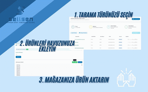 SellSen :: SellSen Uygulaması ile entegre Chrome uzantısı.