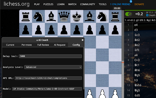 AI Chess Coach for Lichess™ :: AI-powered chess analysis tool that integrates with Lichess™.