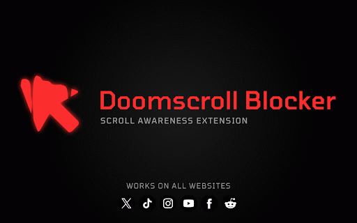 DoomScroll Blocker :: Limit mindless scrolling on social media feeds and short videos. Set scroll limits, get interrupted, and take intentional breaks.