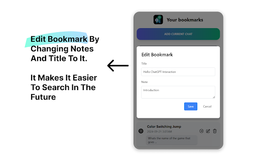 AI Chat Bookmarks :: Saving important chats in your ChatGPT and Gemini