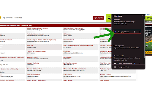 One Apply :: One Apply browser extension for autofill, resume attachment, and application logging workflows.