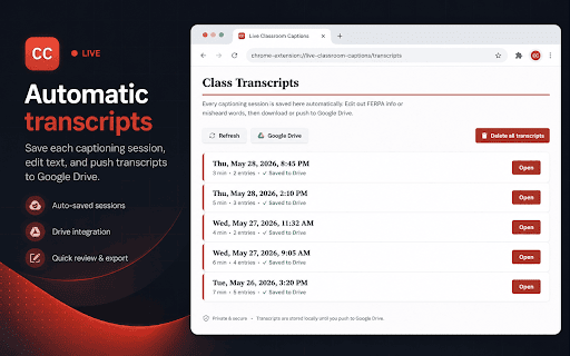 Live Classroom Captions :: Live captions with translation, plus draw and annotate on Docs, Slides, Word, PowerPoint, Canva, and any webpage. For teachers.