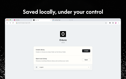 Ordune :: Gather. Shape. Move. Turn every new tab into a local-first workspace for project links, text, images, and notes.