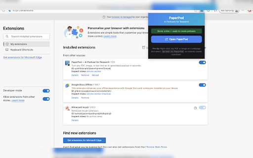 PaperPod — AI Podcast for Research :: Convert PDFs, images, and webpages into AI-generated podcasts. Right-click to upload, listen, and ask follow-up questions.