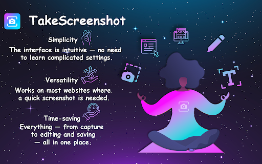 TakeScreenshot – capture area, full page or scrolling screenshot :: Easily capture an area, the entire screen or a scrolling page and instantly add annotations: highlight, draw, write...