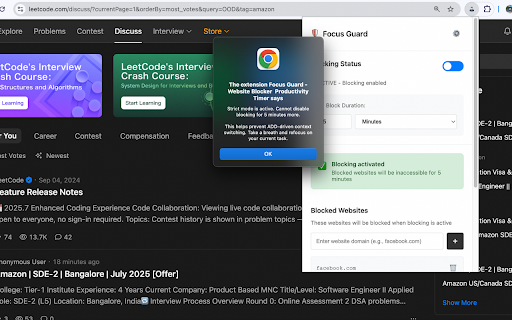 Focus Guard - Website Blocker & Productivity Timer :: Block distracting websites and boost productivity with timed focus sessions and strict mode protection