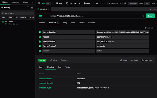 Rex — API Client :: A fast, keyboard-driven REST API client for developers. Test APIs without leaving your browser.