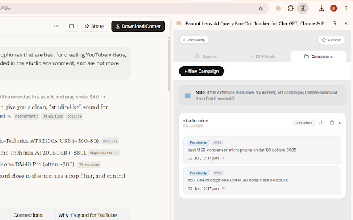 Fanout Lens: AI Query Fan-Out Tracker for ChatGPT, Claude & Perplexity :: Reveal ChatGPT, Claude, and Perplexity search fanout in real time.