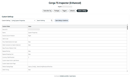 Conga TS Inspector (Enhanced) :: View Imp Information for Debugging Conga Issues