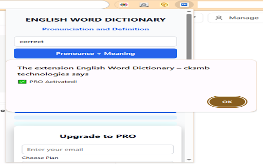 English Word Dictionary – cksmb technologies :: Learn English word pronunciation and definition with daily free limit and premium access.