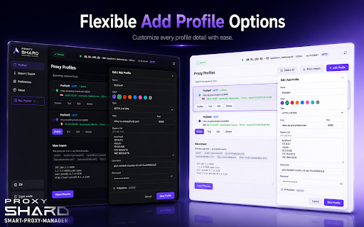 ProxyShard – Smart Proxy Manager :: HTTP/HTTPS & SOCKS5 proxy manager with geo-detection, domain routing and instant switching.